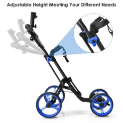 Costway Folding 4 Wheels Golf Push Cart W/Brake Scoreboard Adjustable Handle RedBlueGrayGreen -Costway GUEST 35c23f14 2579 4958 8e00 55de6637f32d