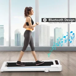 Costway 2.25HP 3-in-1 Folding Treadmill W/Table Speaker Remote Home Office White -Costway GUEST 35cfaa9c b4ab 41c2 9f66 0835f1b5c913