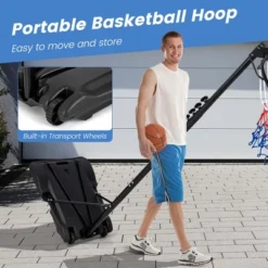 Costway 8.5-10FT Adjustable Basketball Hoop Goal With Fillable Base Wheel Shooting Practice 14 Costway 8.5-10FT Adjustable Basketball Hoop Goal With Fillable Base Wheel Shooting Practice -Costway GUEST 35f932f6 9fc3 413f adf4 389dddc91fed