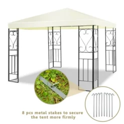 Costway 10'x10' Patio Gazebo Canopy Tent Steel Frame Shelter Patio Party Awning -Costway GUEST 363938ea b03d 4bb9 91e2 ee68bbe7e17f