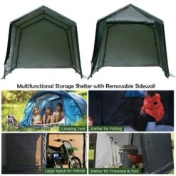 Costway 10'x10' Patio Tent Carport Storage Shelter Shed Car Canopy Heavy Duty Green 14 Costway 10'x10' Patio Tent Carport Storage Shelter Shed Car Canopy Heavy Duty Green -Costway GUEST 36f3aa75 fe68 42a7 9c85 4b5fe8419c22