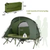 Costway 2-Person Outdoor Camping Tent Cot Elevated Compact Tent Set W/ External Cover -Costway GUEST 384f2fbc 97e0 41b2 940e 2c591bc203eb