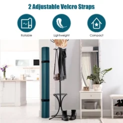 Large Yoga Mat 6' X 4' X 8 Mm Thick Workout Mats For Home Gym Flooring Blue -Costway GUEST 38bde24c 418f 443e 8164 7e61229d96c0