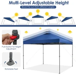 Costway Patio 10x10ft Outdoor Instant Pop-up Canopy Folding Tent Sun Shelter UV50+ Gray/Blue/White -Costway GUEST 39344360 f2f1 4c6e a0a2 5fa0a76f35b1