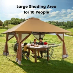 Costway 13x13ft Pop-up Instant Canopy Tent Mesh Sidewall UV50+ Adjust Outdoor Patio -Costway GUEST 3b784d98 3bd6 4f43 a776 7b47685d0354