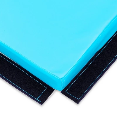 Costway 4'x6'x2'' Gymnastics Mat PU Thick Folding Panel Gym Blue 10 Costway 4'x6'x2'' Gymnastics Mat PU Thick Folding Panel Gym Blue - Image 8