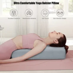 Costway Yoga Bolster Pillow Meditation Pillow W/Washable Cover & Carry Handle GreenGreyPink 18 Costway Yoga Bolster Pillow Meditation Pillow W/Washable Cover & Carry Handle GreenGreyPink -Costway GUEST 3ccc9a84 e4ca 4b98 945b f65396e12bd6