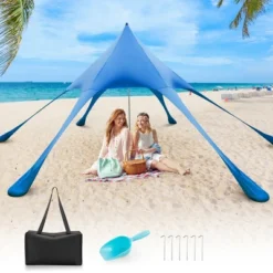 Costway 20 X 20 FT Beach Sunshade Canopy UPF50+ With Carry Bag & 8 Sandbags & Shovel -Costway GUEST 3d1a6e24 c53f 4bae 97a0 aef7bd472c35