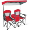 Costway Portable Folding Camping Canopy Chairs W/ Cup Holder Cooler Outdoor Red -Costway GUEST 3d76cf1a 6c52 4748 981c 6f4d92ab4326