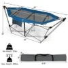 Costway Folding Hammock Indoor & Outdoor Hammock With Side Pocket & Iron Stand -Costway GUEST 3e648f26 2cb2 4df1 93b2 a75966a65cbf