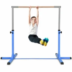 Costway Adjustable Steel Horizontal Training Bar Gymnastics Junior Home Practice Blue -Costway GUEST 3e9a37cc 5967 4957 936f c73a2d49ed10