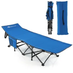 Costway Wide Foldable Camping Cot Heavy-Duty Steel Indoor & Outdoor Sleeping Cot Blue/Grey//Green/Black -Costway GUEST 421b4f3e 1d1a 4d2f 9add 9b3915a6f4f3