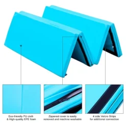 Costway 4'x6'x2'' Gymnastics Mat PU Thick Folding Panel Gym Blue 12 Costway 4'x6'x2'' Gymnastics Mat PU Thick Folding Panel Gym Blue -Costway GUEST 427c796c 6a82 4d20 9123 4ad284a14d9c
