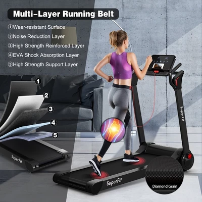 Superfit Folding 2.25HP Electric Treadmill Running Machine APP Control Bluetooth 5 Superfit Folding 2.25HP Electric Treadmill Running Machine APP Control Bluetooth - Image 3