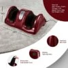 Costway Shiatsu Foot Massager Kneading And Rolling Leg Calf Ankle W/Remote Red Burgu New