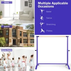 Costway 51'' Portable Freestanding Stretching Dancing Ballet Bar With4 Adjustable Heights -Costway GUEST 4caf10c7 fb58 409d a0e2 6f6a1f05066a