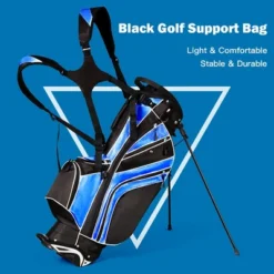 Costway Golf Stand Cart Bag Club W/6 Way Divider Carry Organizer Pockets Storage Blue -Costway GUEST 4e587183 431d 4fd0 b672 8066661326dc
