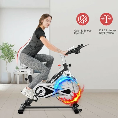 Costway Indoor Stationary Exercise Cycle Bike Bicycle Workout W/ Large Holder Black 3 Costway Indoor Stationary Exercise Cycle Bike Bicycle Workout W/ Large Holder Black