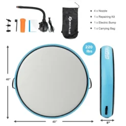 Costway 40'' Inflatable Round Gymnastic Mat Tumbling Floor Mat W/Electric Pump 18 Costway 40'' Inflatable Round Gymnastic Mat Tumbling Floor Mat W/Electric Pump -Costway GUEST 5011b084 3016 45bd 8a86 affcb895379c