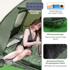 Costway 2-Person Compact Portable Pop-Up Tent/Camping Cot W/ Air Mattress & Sleeping Bag -Costway GUEST 50a99572 e3fd 4385 82cc 841b6f3dd02e