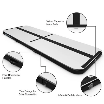 Costway 13FT Air Track Inflatable Gymnastics Tumbling Mat W/ Pump PinkBlackGreenNavy 7 Costway 13FT Air Track Inflatable Gymnastics Tumbling Mat W/ Pump PinkBlackGreenNavy - Image 5