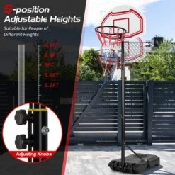 Costway Portable Basketball Hoop Stand Height Adjustable Goal System W/2 Nets Wheels -Costway GUEST 52da8c95 41da 47a4 b137 19f4d68f7cfa
