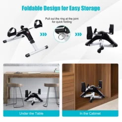 Costway Folding Fitness Pedal Stationary Under Desk Indoor Exercise Bike For Arms Legs -Costway GUEST 5351c4d8 20c4 441b 964d 9daf9e86009a