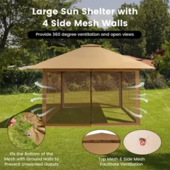 Costway 13x13ft Pop-up Instant Canopy Tent Mesh Sidewall UV50+ Adjust Outdoor Patio -Costway GUEST 5355b79b edbe 4673 9702 d1ea4b5a643d