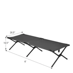 Costway Folding Camping Cot & Bed Heavy-Duty For Adults Kids W/ Carrying Bag 300LBS Grey -Costway GUEST 53f679bb 8a80 4eeb aef4 f0e02716c7be