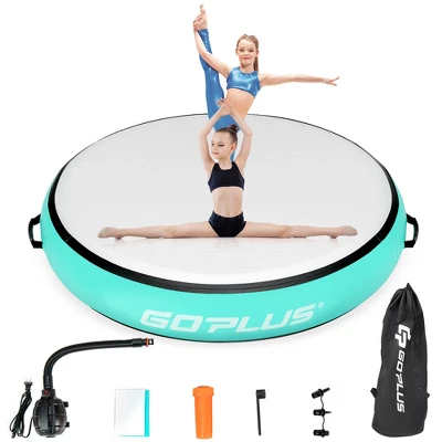 Costway 40'' Inflatable Round Gymnastic Mat Tumbling Floor Mat W/Electric Pump 12 Costway 40'' Inflatable Round Gymnastic Mat Tumbling Floor Mat W/Electric Pump - Image 10