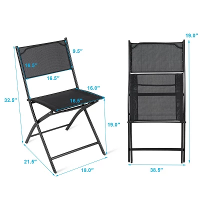 Costway Set Of 4 Outdoor Patio Folding Chairs Camping Deck Garden Pool Beach Furniture 3 Costway Set Of 4 Outdoor Patio Folding Chairs Camping Deck Garden Pool Beach Furniture