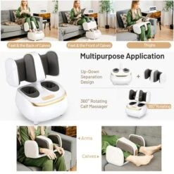 Costway 2 In 1 Foot & Calf Massager W/Heat, Shiatsu Deep Kneading & Compression Massager -Costway GUEST 5486a311 7fa5 4959 be25 103a3c144285