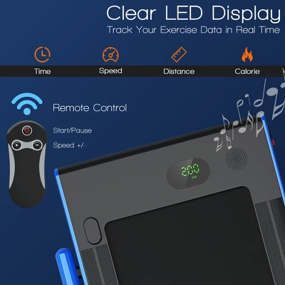 SuperFit 2.25HP 2 In 1 Foldable Under Desk Treadmill Remote Control 8 SuperFit 2.25HP 2 In 1 Foldable Under Desk Treadmill Remote Control - Image 6