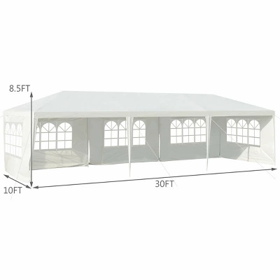 Costway 10'x30' Party Wedding Tent Canopy Heavy Duty Pavilion 5 Sidewall 10 Costway 10'x30' Party Wedding Tent Canopy Heavy Duty Pavilion 5 Sidewall - Image 8