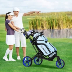 Costway Folding Golf Push Cart W/Scoreboard Adjustable Handle Swivel Wheel RedBlueGreyGreen 17 Costway Folding Golf Push Cart W/Scoreboard Adjustable Handle Swivel Wheel RedBlueGreyGreen -Costway GUEST 571bb7a8 85c6 4166 b459 0327d0823705