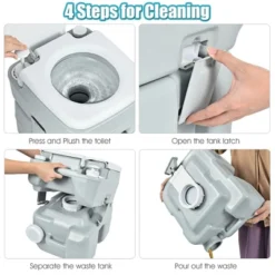 Costway 5.3 Gallon 20L Portable Travel Toilet RV Camping Indoor Outdoor Potty Commode -Costway GUEST 575aa98b eae6 4178 b687 c9d066f8b8c4