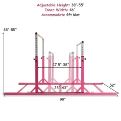 Costway Kids Gymnastics Parallel Bars Double Horizontal Bars Adjustable Width Height -Costway GUEST 5b75e835 7c87 4fe5 a2b5 5ca003a11625