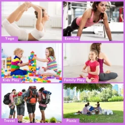 6'x2' X 1.6"Gymnastics Yoga Mat Thick Two Folding Panel Purple Portable -Costway GUEST 5c7902e7 ad79 4d4a b8d5 c68dafd6b52e