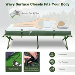 Costway 1-Person Compact Portable Pop-Up Tent/Camping Cot W/ Air Mattress & Sleeping Bag -Costway GUEST 5e83d903 eb95 4a08 af14 9927db1f6e03