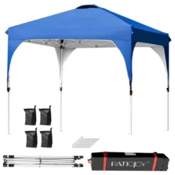 10x10 FT Outdoor Pop Up Tent Canopy Height Adjustable Sun Shelter W/ Roller Bag -Costway GUEST 5f2e2055 edbe 4356 99f3 90a97f3c1457