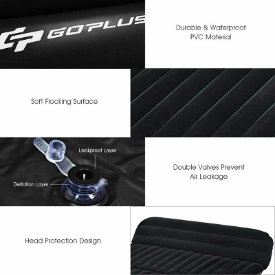 Costway Inflatable SUV Air Backseat Mattress Flocking Travel Pad W/Pump Camping Outdoor 11 Costway Inflatable SUV Air Backseat Mattress Flocking Travel Pad W/Pump Camping Outdoor - Image 9