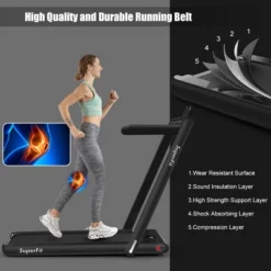 SuperFit 2.25HP 2 In 1 Dual Display Folding Treadmill Jogging Machine W/ Speaker -Costway GUEST 61ae1c55 f68e 42cf 9e35 ead931189440