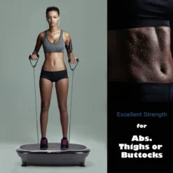 Costway Mini Vibration Plate Whole Body Fitness Platform W/Loop Bands SilverBlack -Costway GUEST 61fea12e 489d 4830 b56e e3409525259e