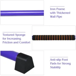 Costway 4ft Portable Ballet Barre Freestanding Adjustable Double Dance Bar Purple -Costway GUEST 627c438c e5ad 4d02 8929 e769398d3c06