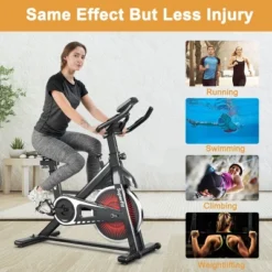 SuperFit Indoor Cycling Stationary Bike Silent Belt Drive Adjustable Resistance -Costway GUEST 649d3eed 848a 43af b20e 3e11a975d3ac
