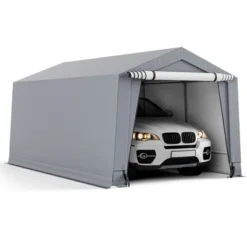 Costway 10' X 16'10.2' X 20.4' Heavy-Duty Carport Car Canopy Shelter Outdoor Portable Garage Door -Costway GUEST 656ca8b7 a98f 4bbf 8ef8 9fff7dc52789