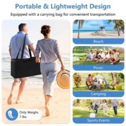 Costway 20 X 20 FT Beach Sunshade Canopy UPF50+ With Carry Bag & 8 Sandbags & Shovel -Costway GUEST 65ec09c8 b5f3 42c6 994a 1c3e75ede93a