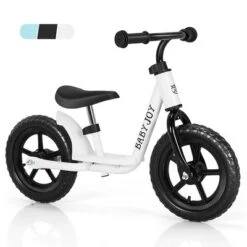 Babyjoy 11'' Kids Balance Bike W/ Footrest No Pedal Toddler Training Bike WhiteBlueBlack -Costway GUEST 660a5da1 12b3 4f70 9013 61a55615f490