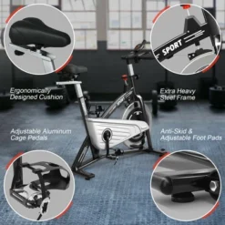 Costway 30Lbs Stationary Training Bike Exercising Bicycle W/Monitor Gym -Costway GUEST 66333ce9 70e9 4d39 a351 860f1465cc64
