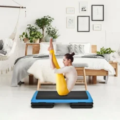 Costway Fitness Aerobic Step Cardio Adjust 4'' - 6'' - 8'' Exercise Stepper W/Risers Blue -Costway GUEST 66db9df3 3e0c 4bd3 a47e 78dc6ab462d6